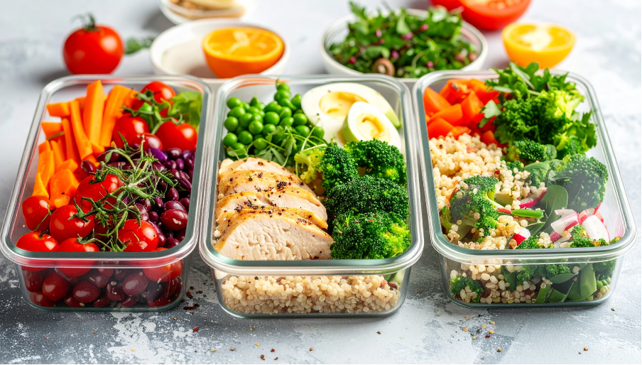 Healthy meal-prep containers